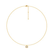 Pendentif diamant Émeraude 0.50 carat or jaune Fausta